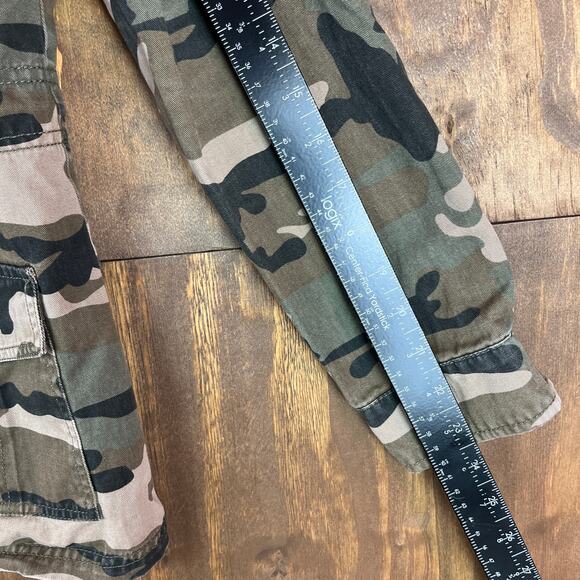 Ci Sono Originals Womens Jacket Green Camouflage Utility 100% Cotton Medium - Picture 10 of 13